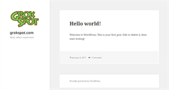 Desktop Screenshot of grokspot.com